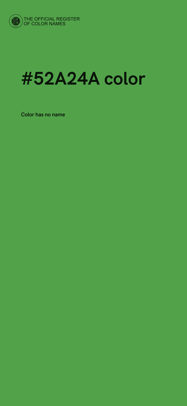 #52A24A color image