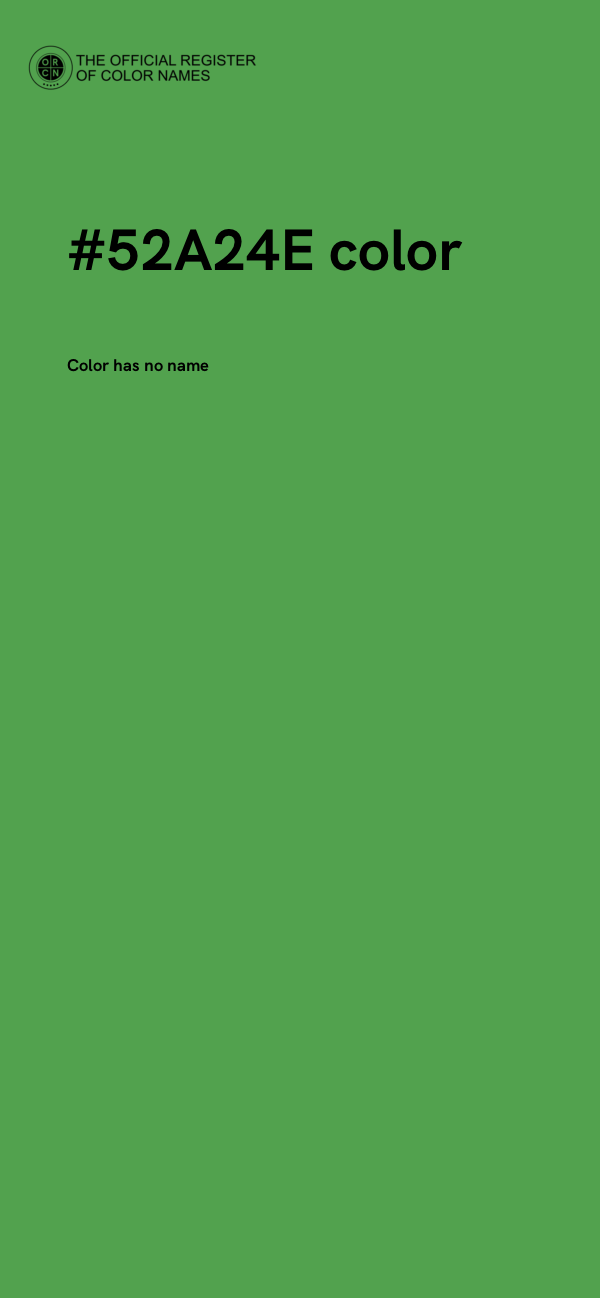 #52A24E color image