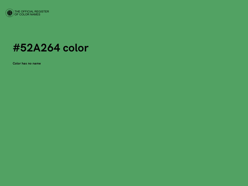 #52A264 color image