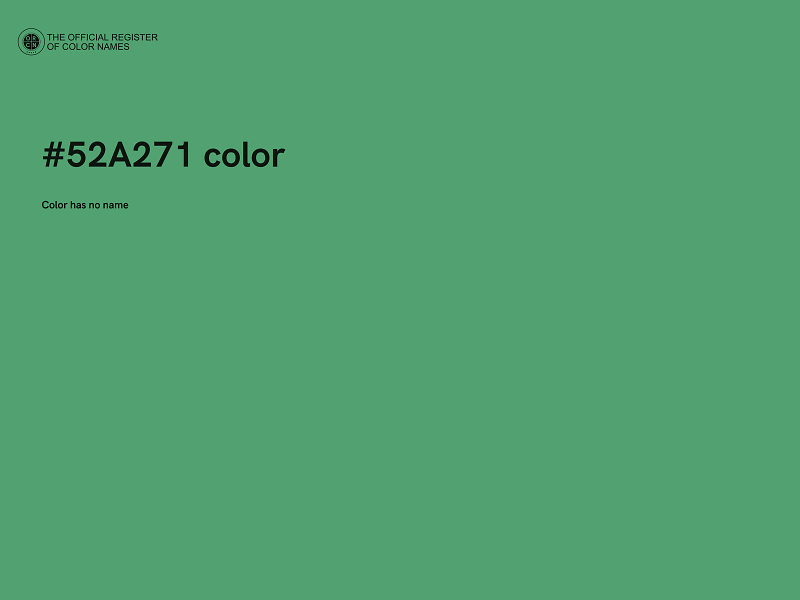 #52A271 color image