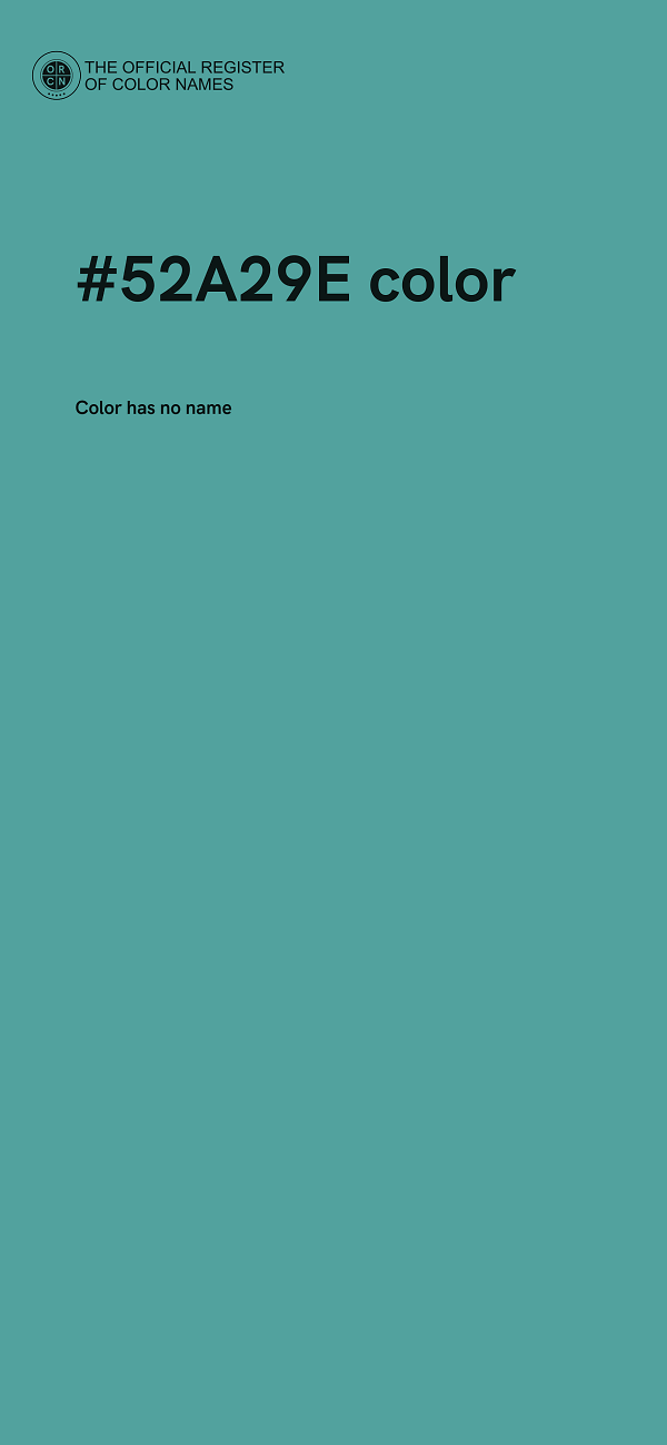 #52A29E color image