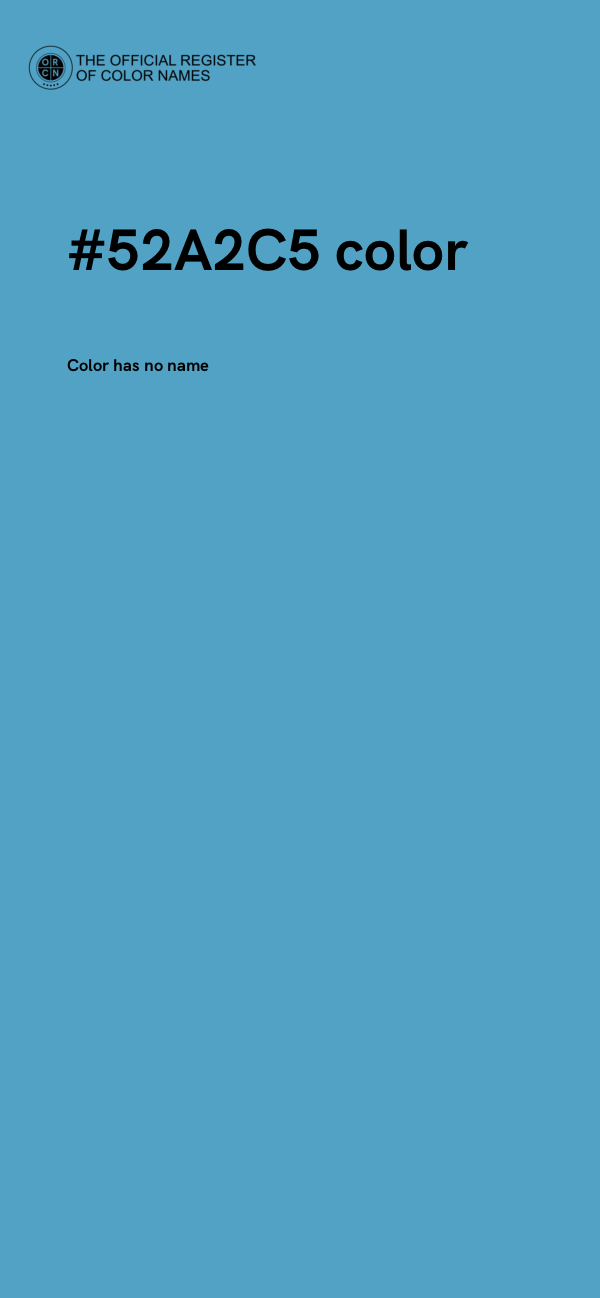 #52A2C5 color image