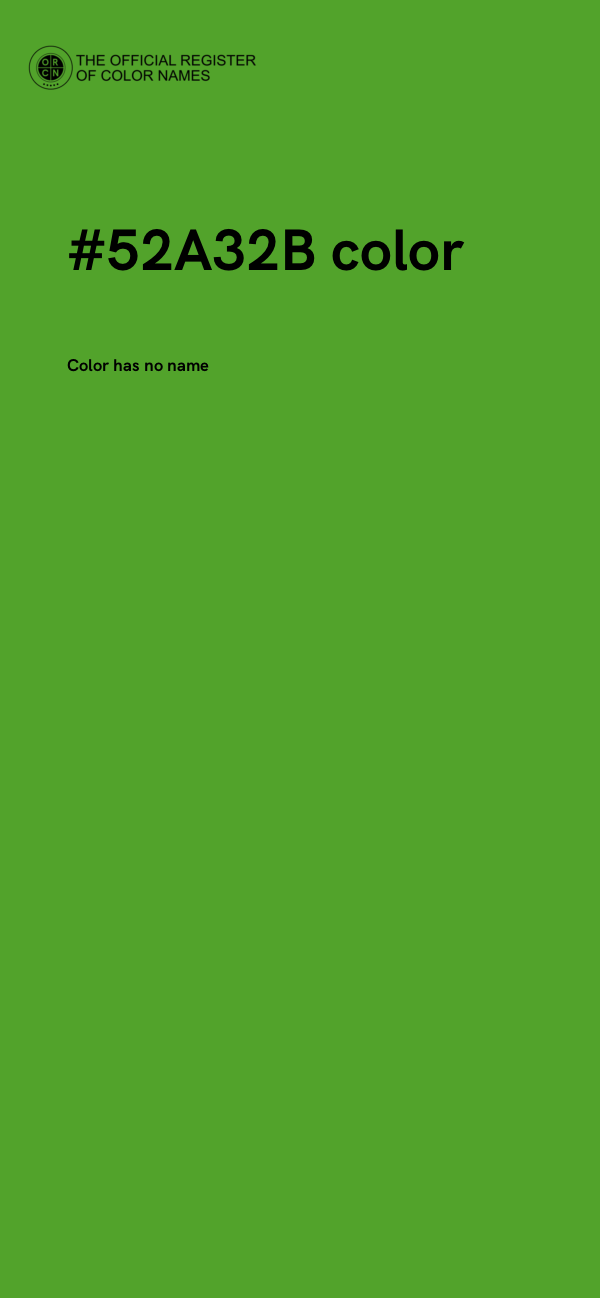 #52A32B color image