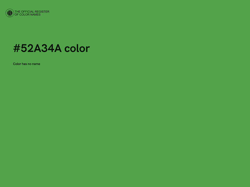 #52A34A color image