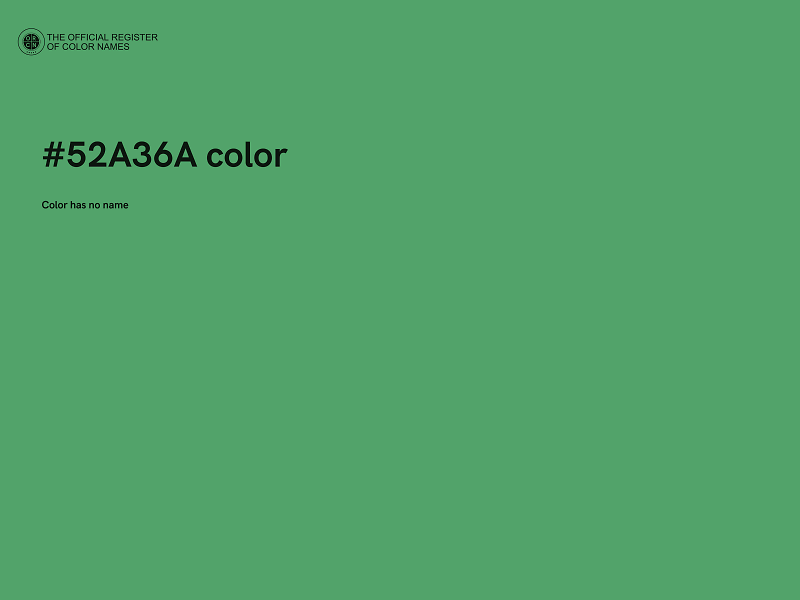 #52A36A color image