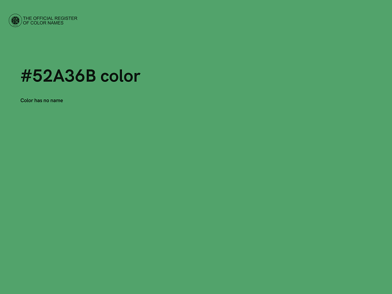 #52A36B color image