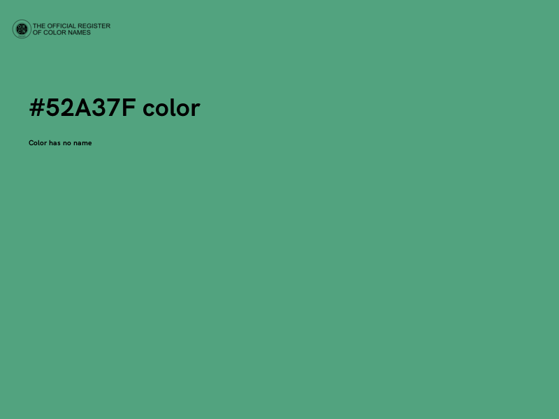 #52A37F color image