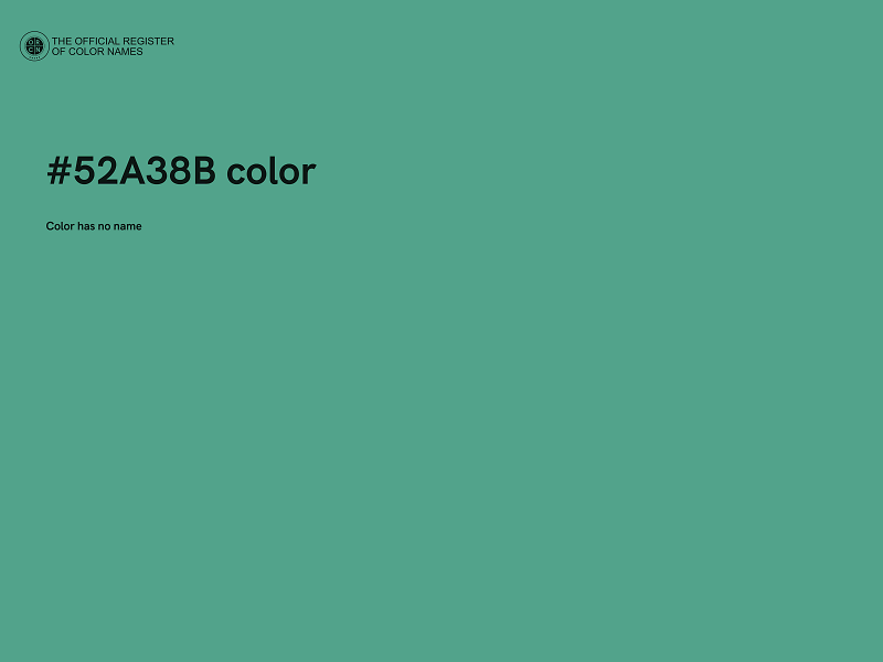 #52A38B color image