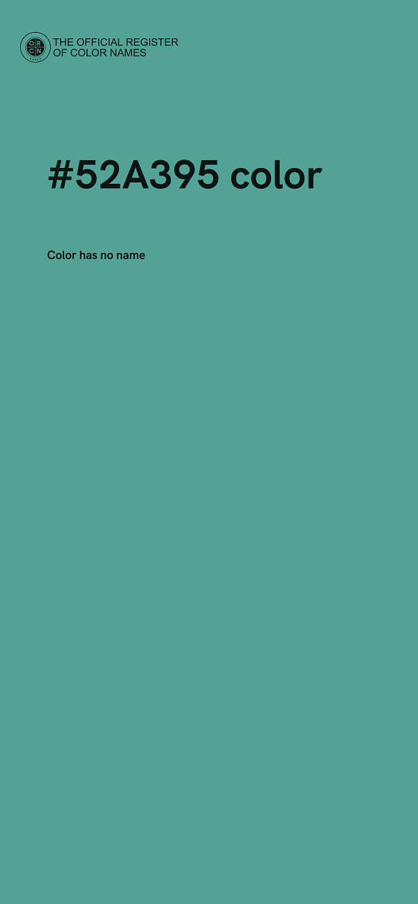 #52A395 color image