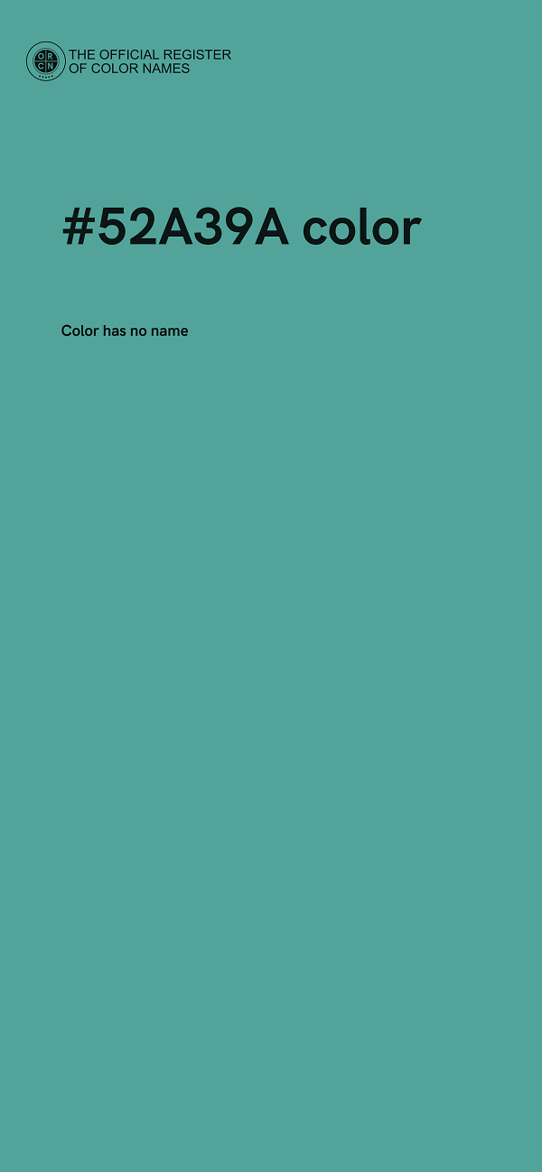 #52A39A color image