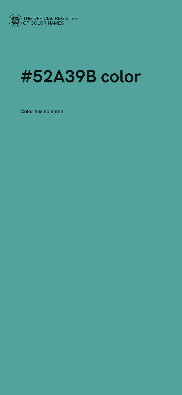 #52A39B color image