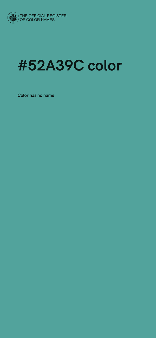 #52A39C color image