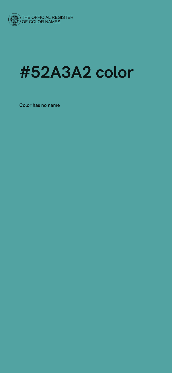 #52A3A2 color image