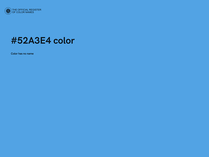 #52A3E4 color image