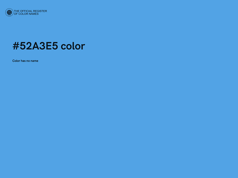 #52A3E5 color image