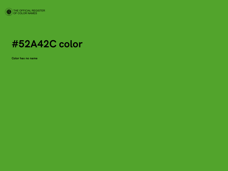 #52A42C color image