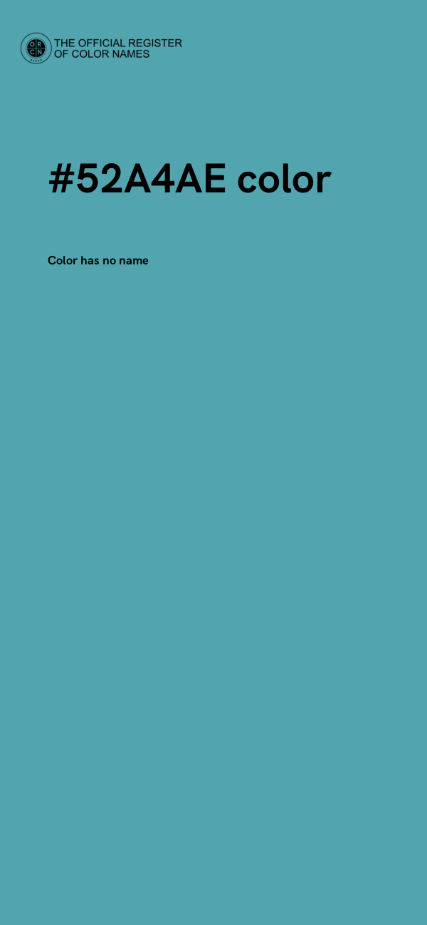 #52A4AE color image