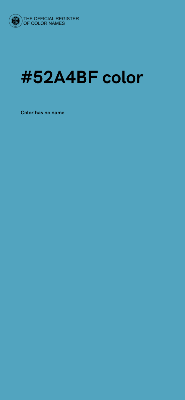 #52A4BF color image