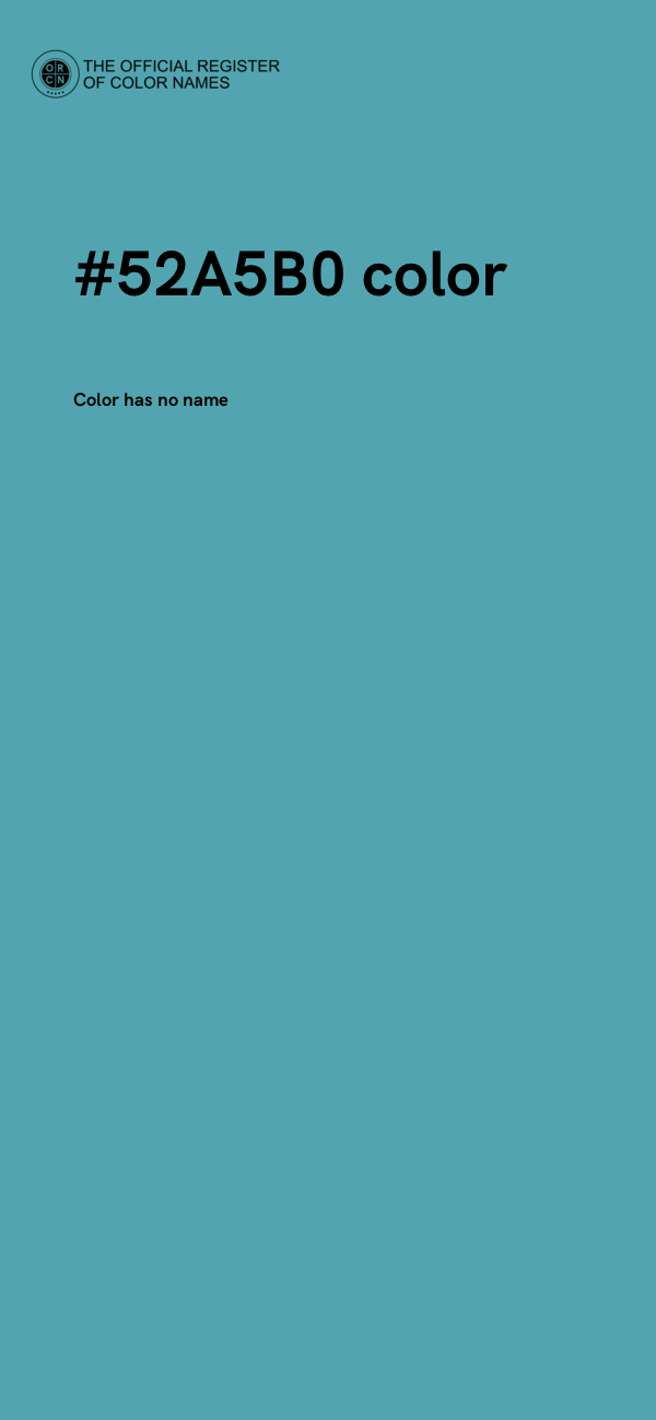 #52A5B0 color image