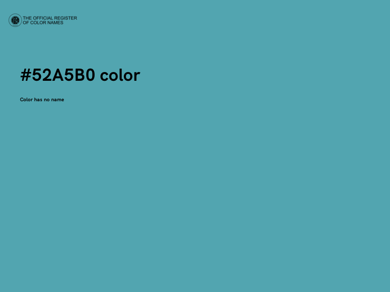 #52A5B0 color image