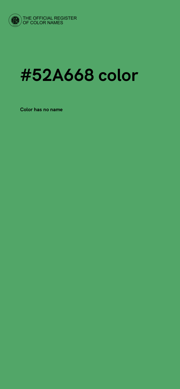 #52A668 color image