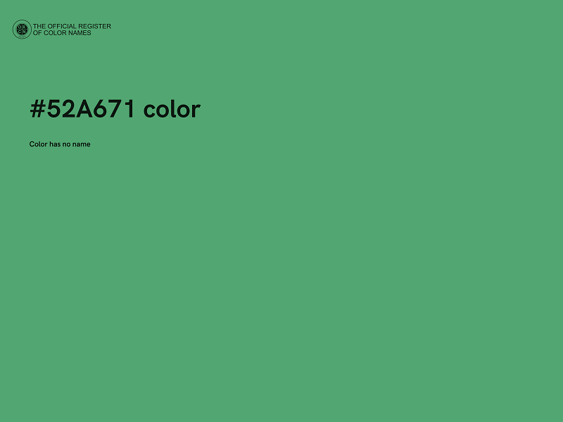 #52A671 color image