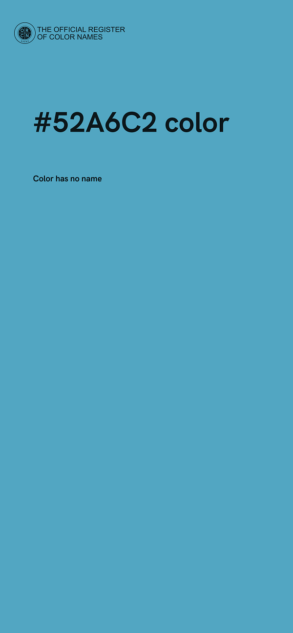 #52A6C2 color image