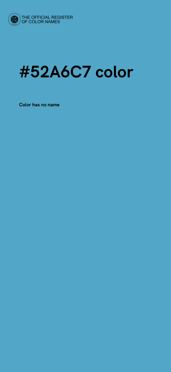 #52A6C7 color image