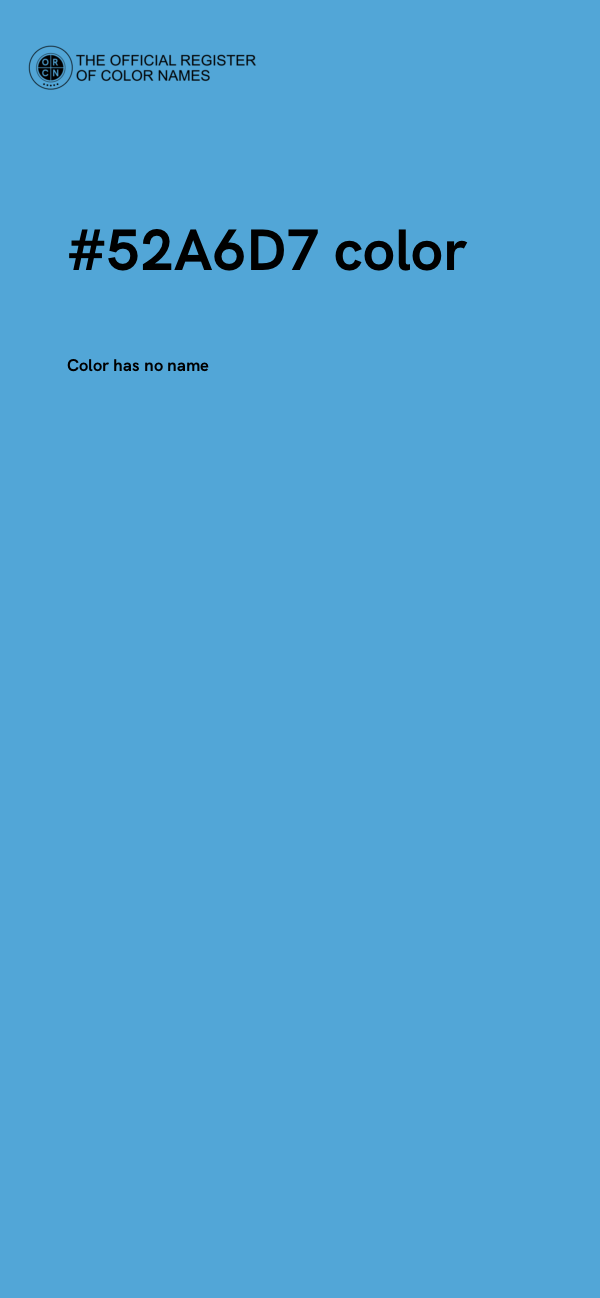 #52A6D7 color image