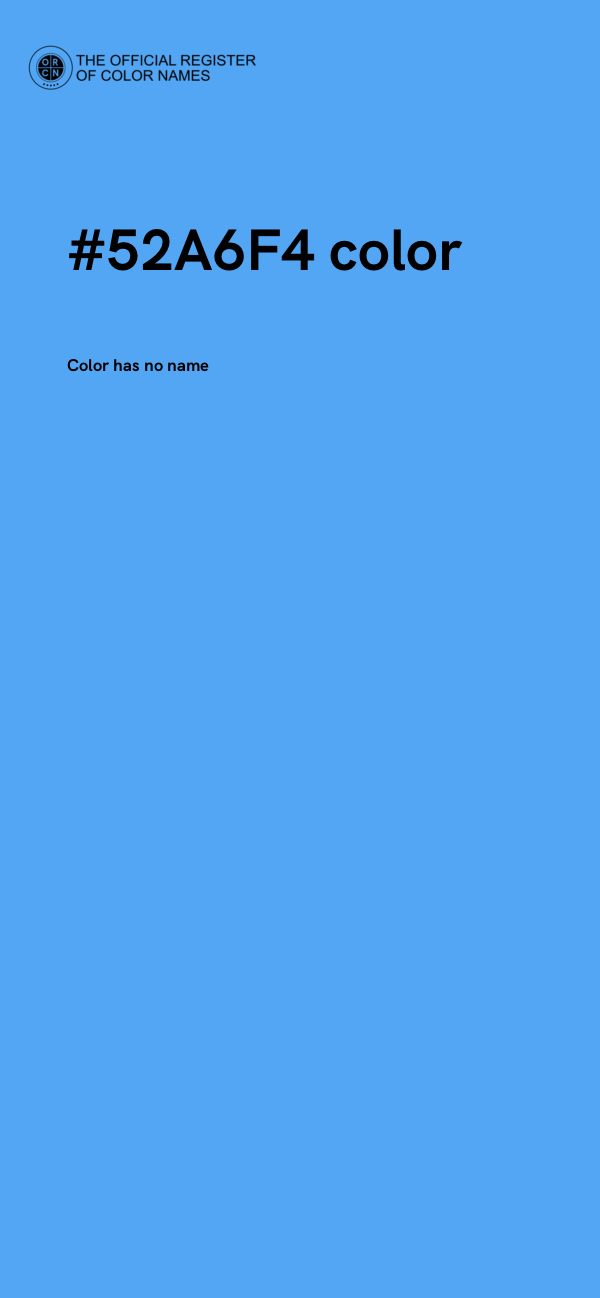 #52A6F4 color image