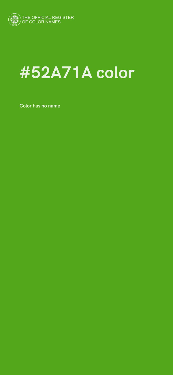 #52A71A color image