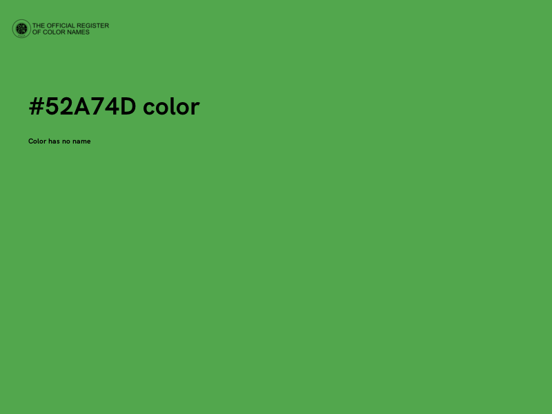 #52A74D color image