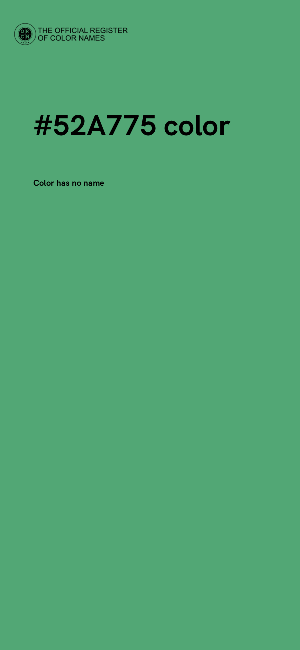 #52A775 color image