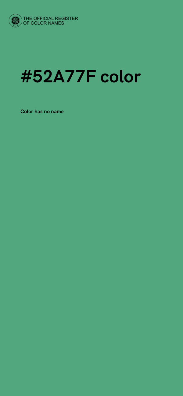 #52A77F color image
