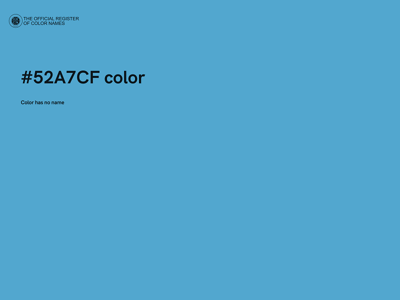 #52A7CF color image