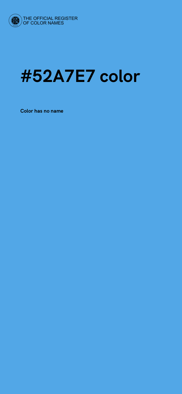 #52A7E7 color image
