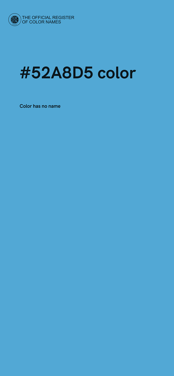 #52A8D5 color image