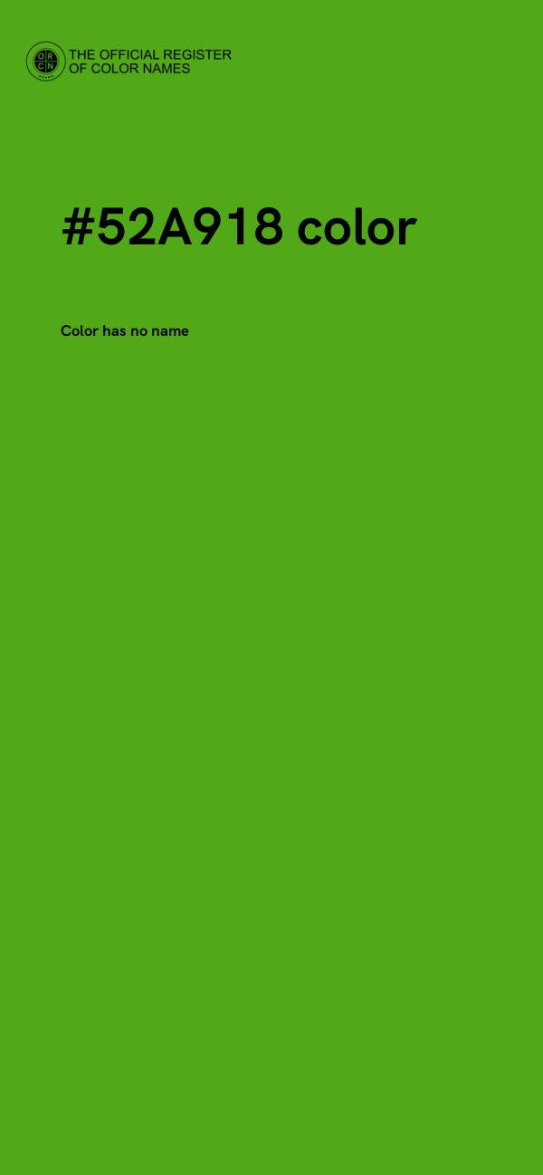#52A918 color image
