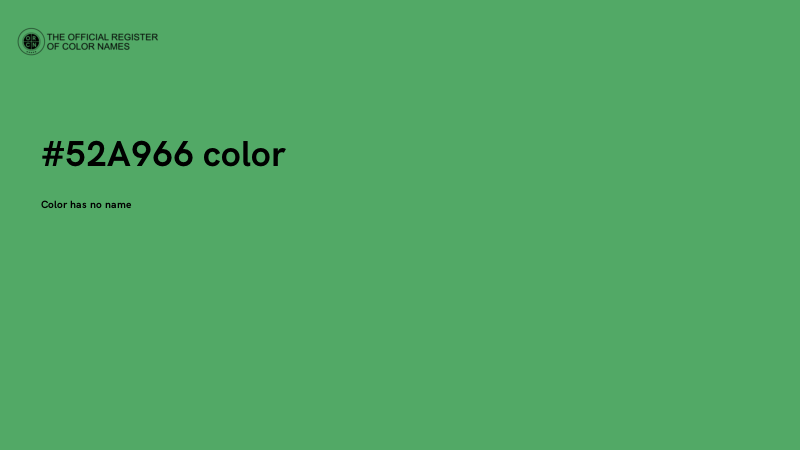 #52A966 color image