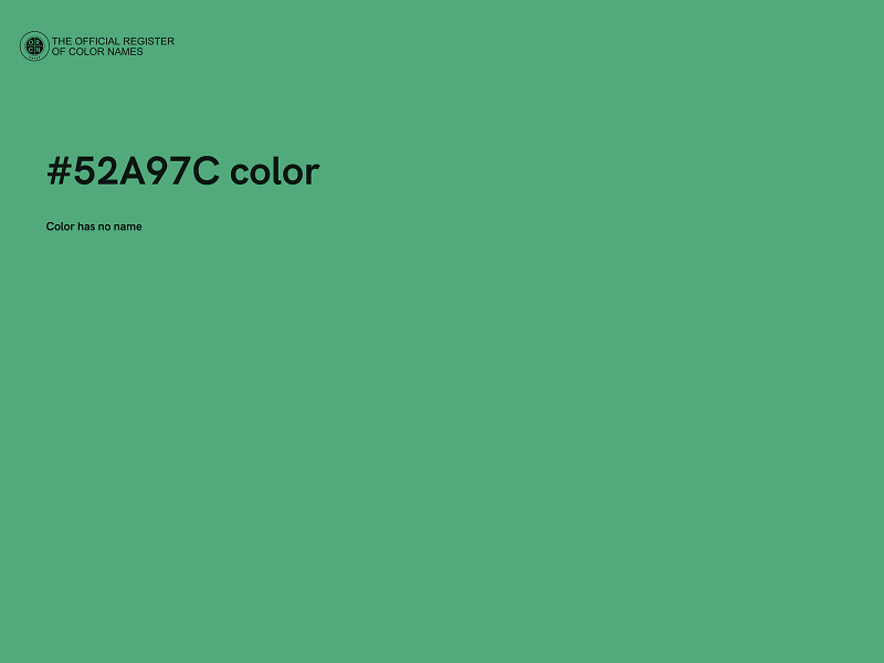 #52A97C color image