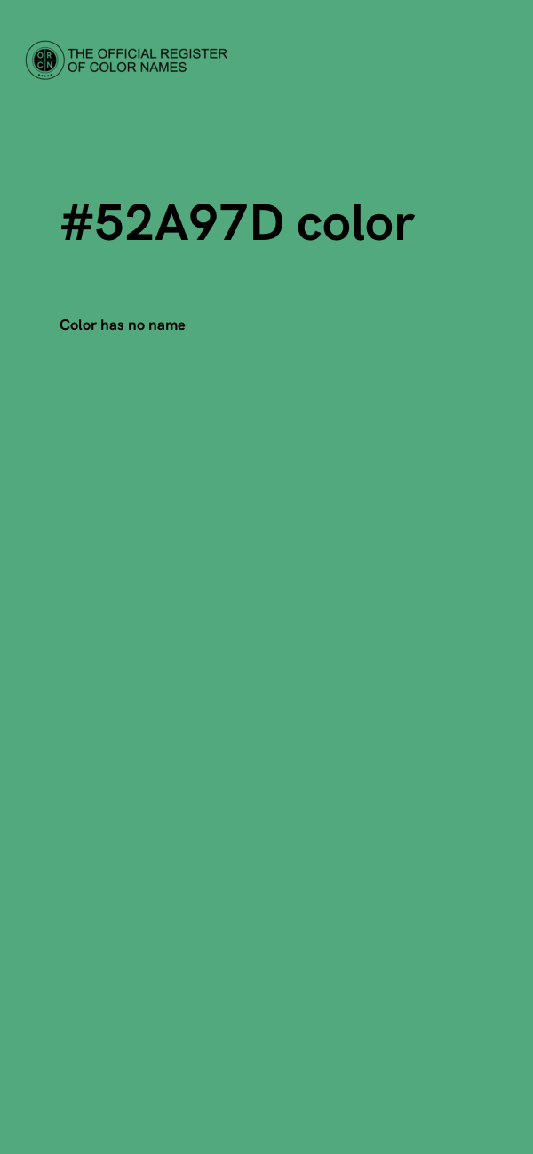#52A97D color image