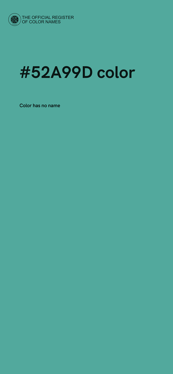 #52A99D color image