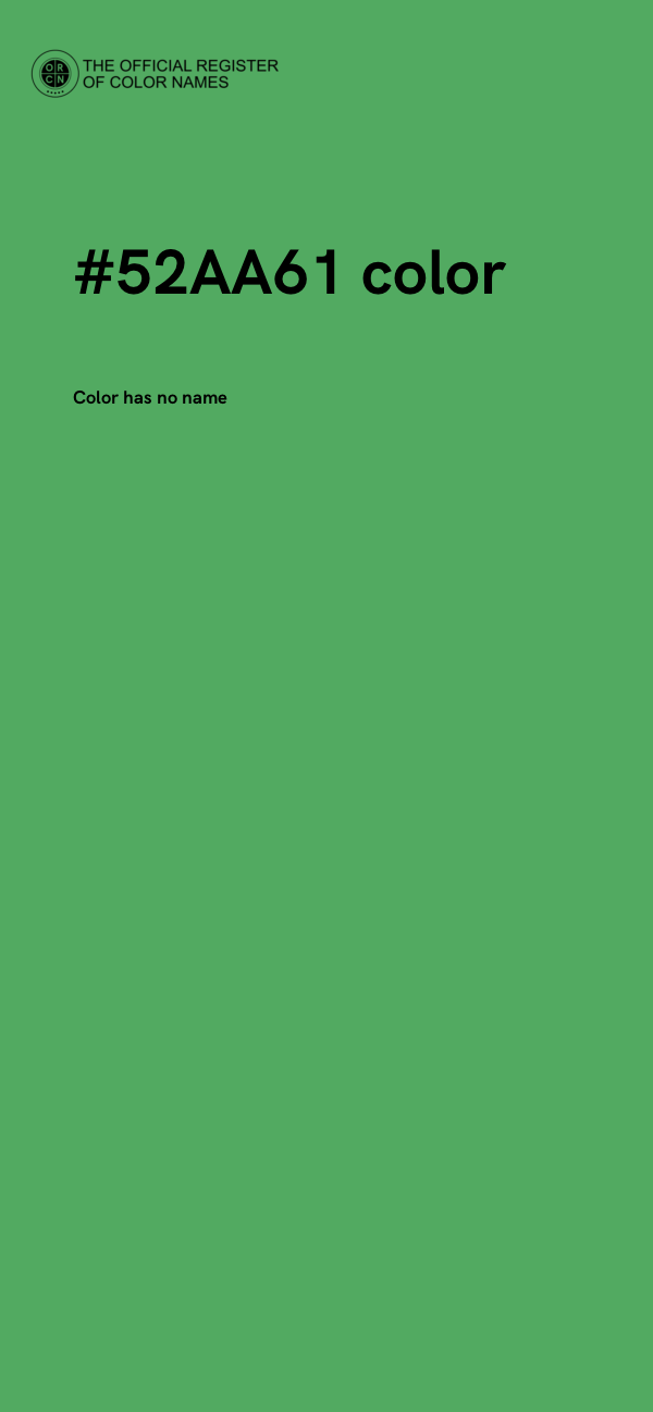 #52AA61 color image
