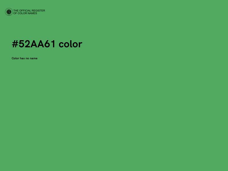 #52AA61 color image