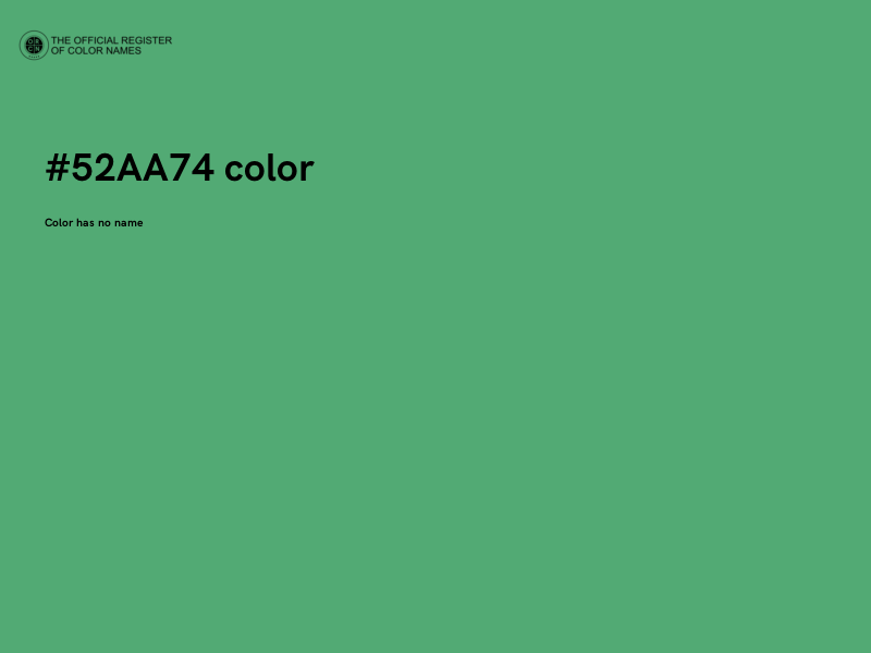 #52AA74 color image