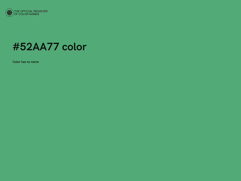 #52AA77 color image
