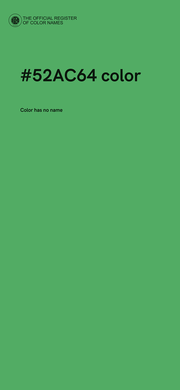 #52AC64 color image