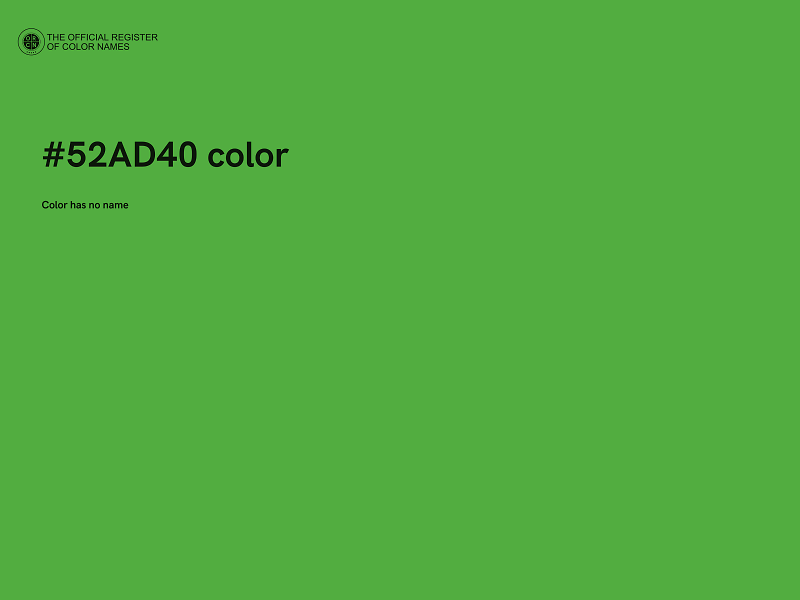#52AD40 color image