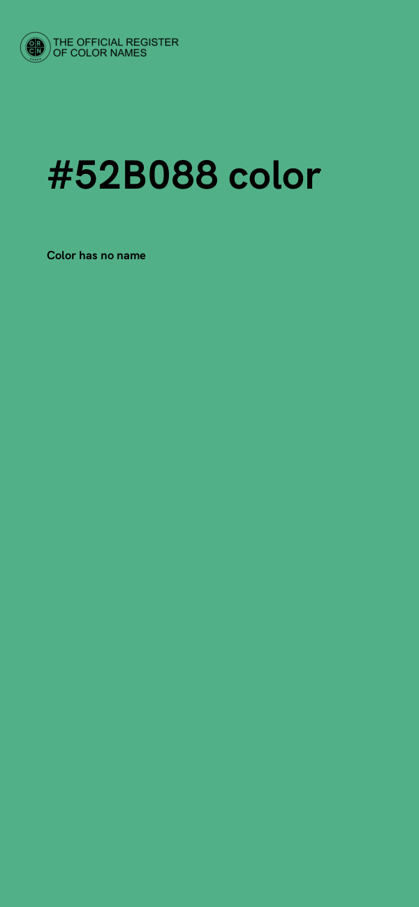#52B088 color image