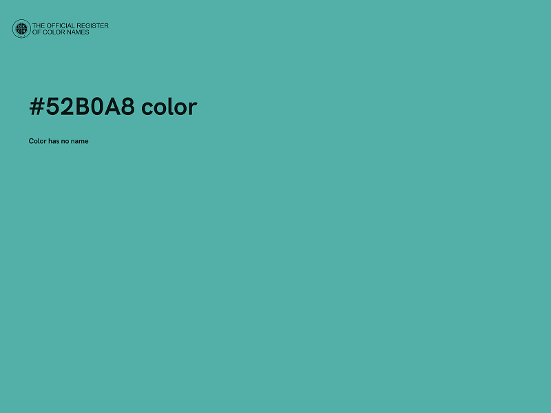 #52B0A8 color image